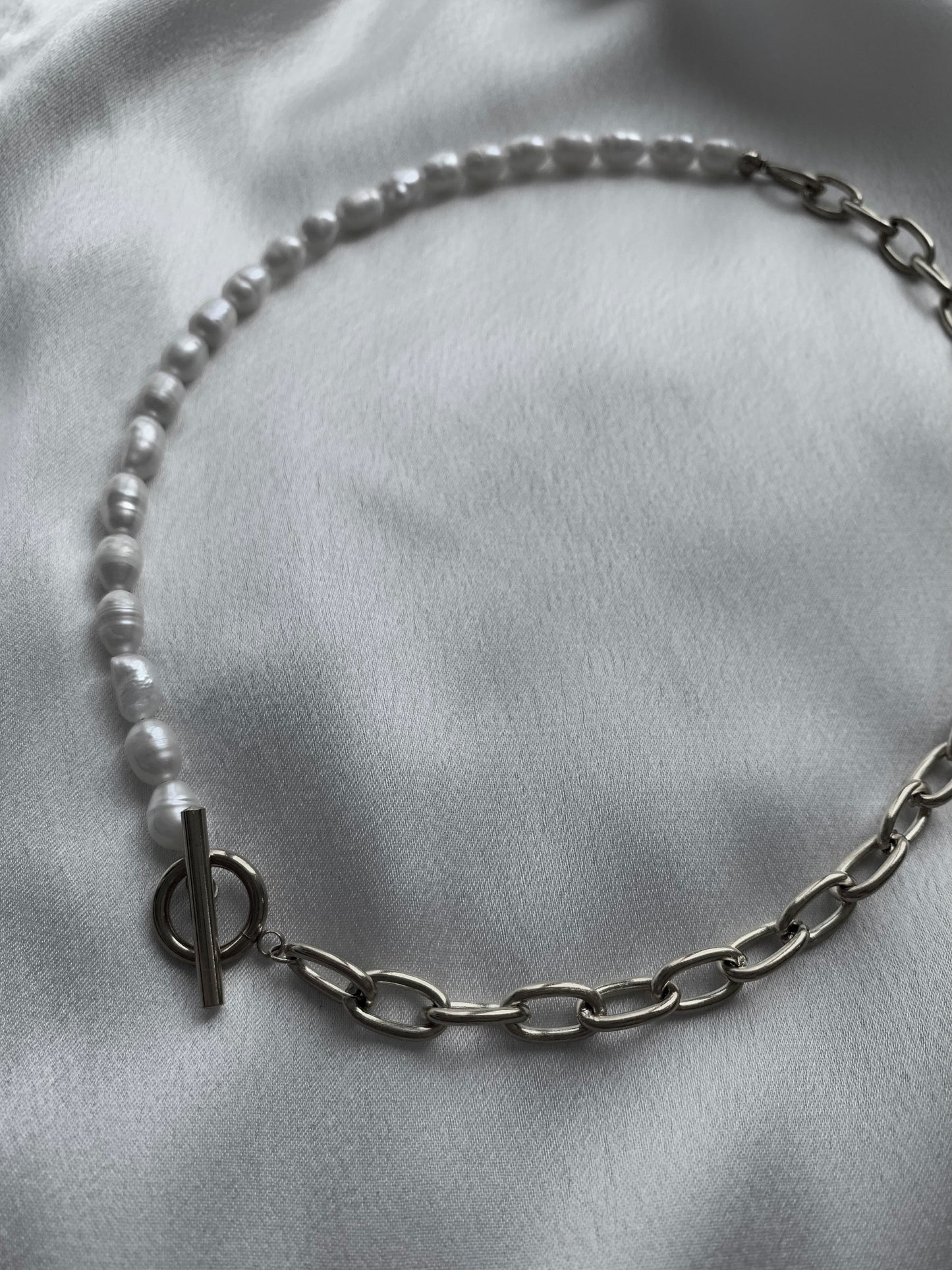MINA Perlenkette - Silber