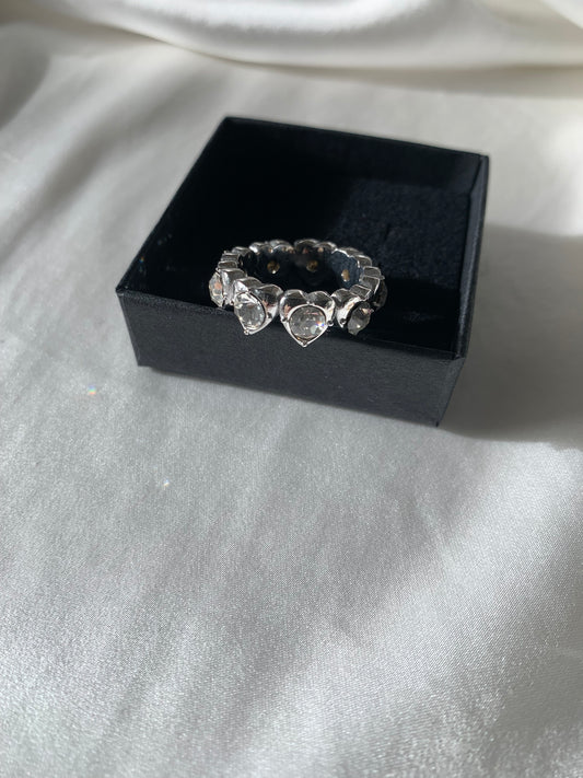 SHINING HEART Ring - Silber